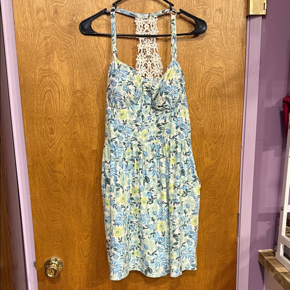 Floral Sundress - Blue and Yellow